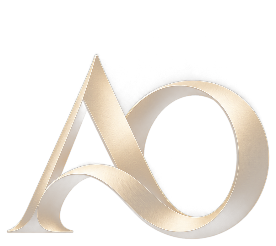 AO metallic monogram